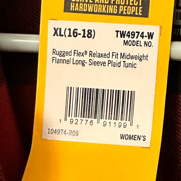 Carhartt womans plaid tunic NWT XL - Picture 5 of 5